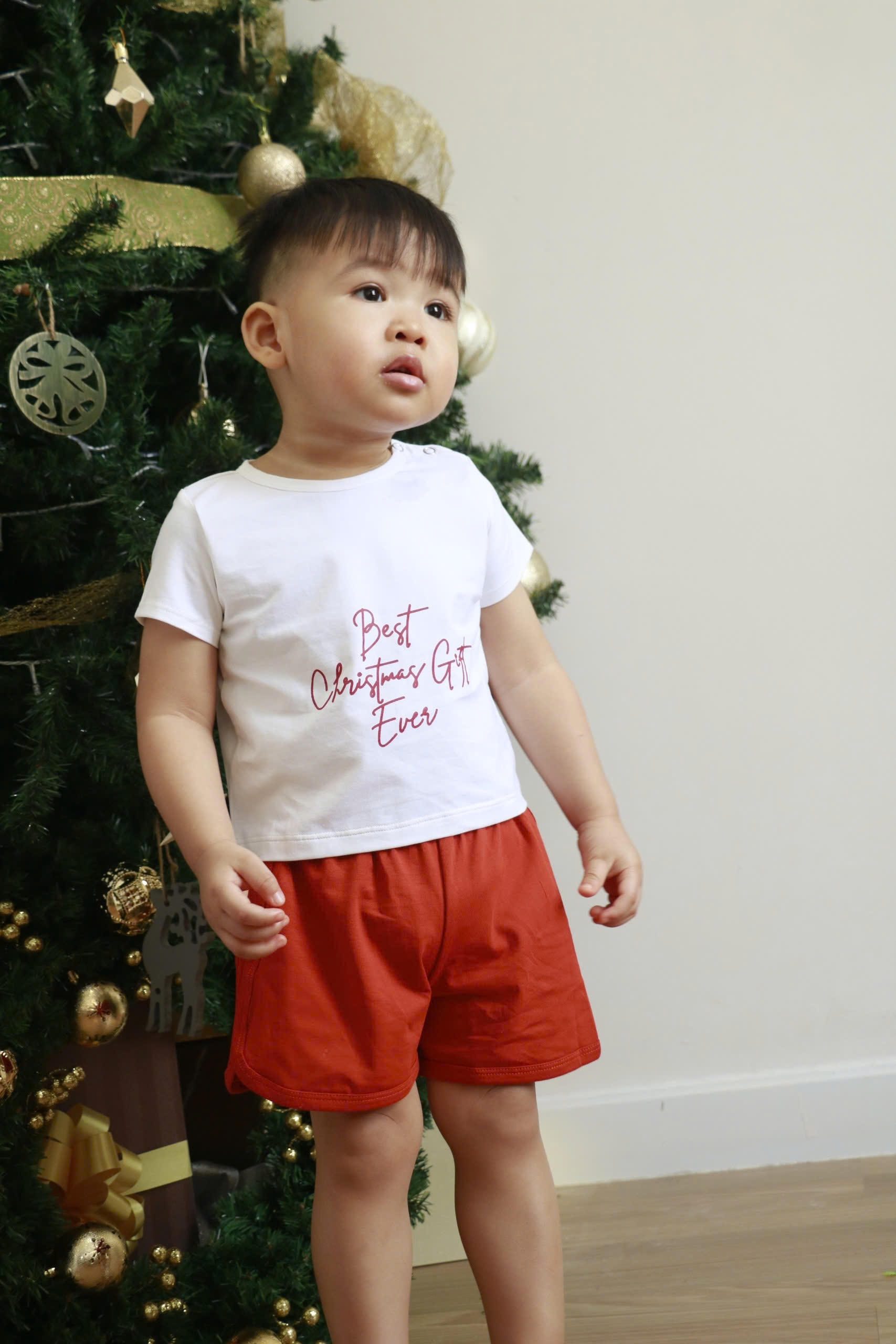Set tay ngắn trơn giáng sinh